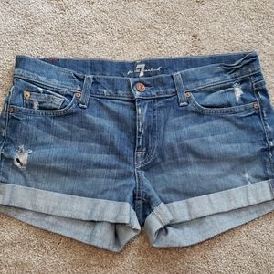 7 for all mankind jean shorts
